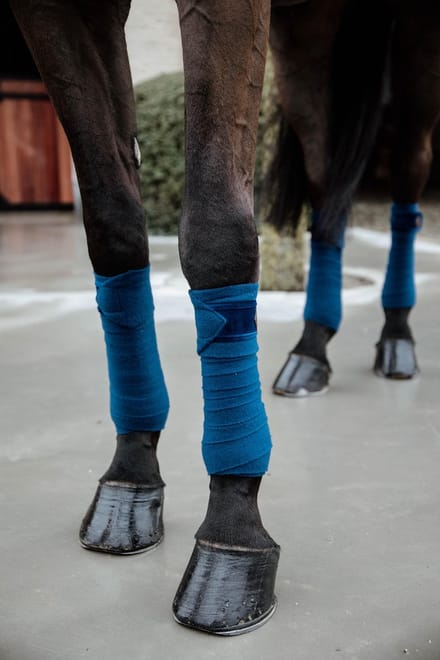 Kentucky Horsewear - Polar Fleecedeken Bandages - Basic Velvet - Marine