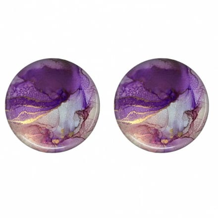 Clip oorbellen Amara paars 2 cm