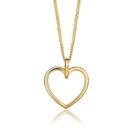 Miore Pure Collier Ketting Dames - Verguld Zilver - Hypoallergeen - 45 cm