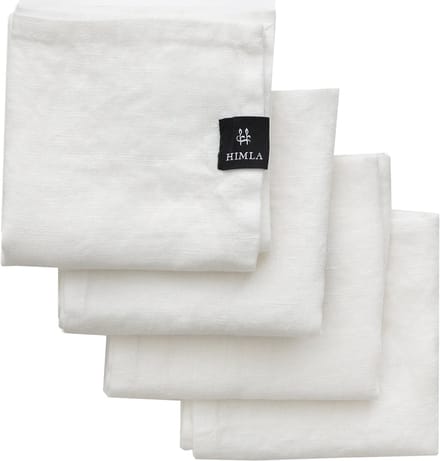 Himla Sunshine Linnen servet - 4 stuks – White