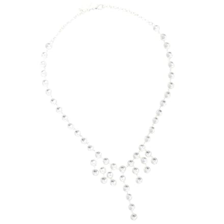 Behave Dames Ketting - Zilverkleur met Stenen en Hanger - 40 cm