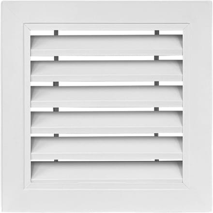 Ventilatierooster - Louvered Vent - Luchtstroom Regeling - Dierenbescherming Ontwerp - 400 x 400 mm - Wit