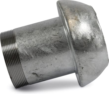 Snelkoppeling staal gegalvaniseerd 108 mm x 4" V-deel Perrot x buitendraad type Perrot