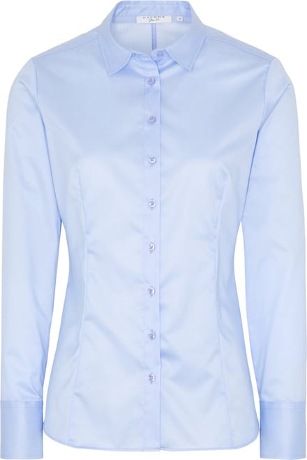ETERNA dames blouse slim fit - lichtblauw