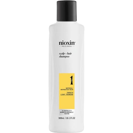 NIOXIN Scalp and Hair Thickening System 1 Shampoo for Natural Hair with Light Thinning 300ml