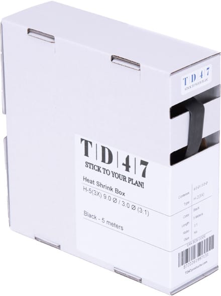 TD47 Krimpkous Box H-2(3X) 9.0Ø / 3.0Ø 5m - Zwart