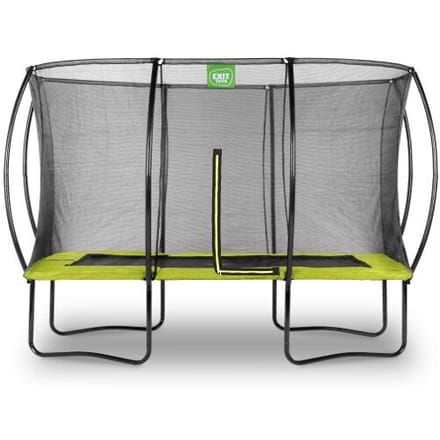 EXIT Silhouette Trampoline 244x366cm - Op Poten - Rechthoekig - Trampoline Buiten - Voor Kinderen - Groen
