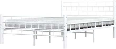 Metalen Bedframe - Ledikant Frame - Goede Nachtrust - Stevige Lattenbodem - 140x200 cm - Wit