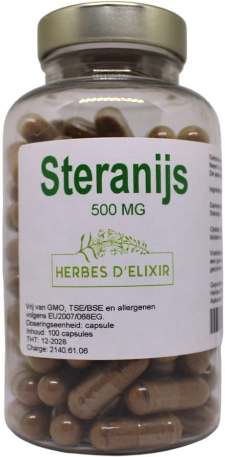 Herbes D'elixir Steranijs Capsules - Voedingssupplementen - 100 Stuks - Zonder toevoegingen