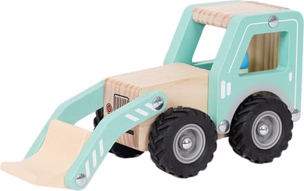 Speelgoedtopdeals - Houten Graafmachine - Speelgoedauto voor kinderen - Rubberen wielen
