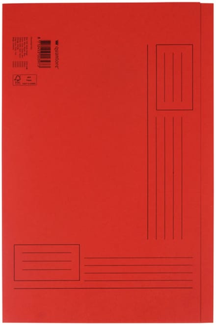 Vouwmap Ongelijk Folio Huismerk Rood