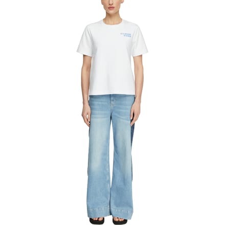 Oversized T-shirt met ronde hals en opvallende print voor dames COMMA