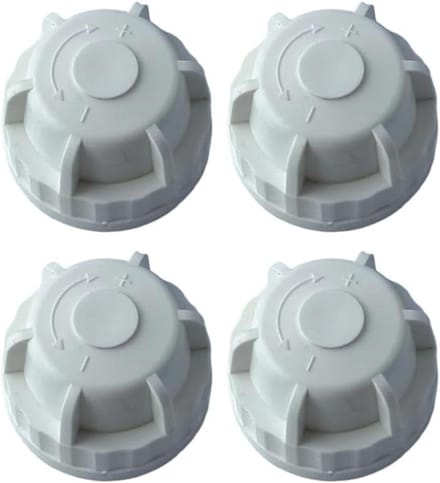 Radiatorknop Covers - Ventiel Kappen - Verwarming Instellen - M30 x 1.5 Schroefdraad - 4 Stuks - Wit