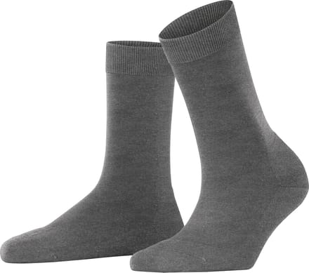 FALKE ClimaWool eenkleurig wol lyocell sokken dames grijs - maat 41-42