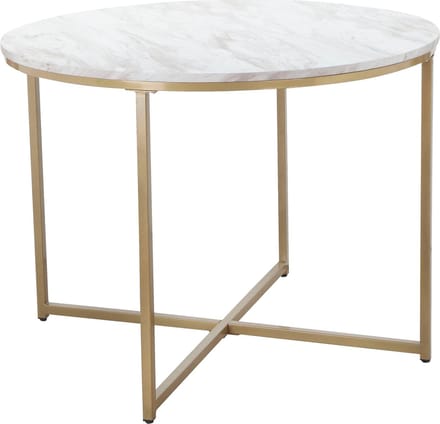 Maro-Eettafel - 90 cm - Marmerlook