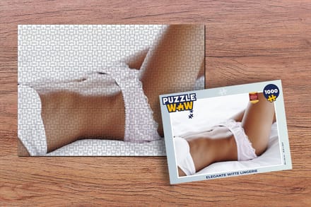 Puzzel Elegante witte lingerie - Legpuzzel - Puzzel 1000 stukjes volwassenen