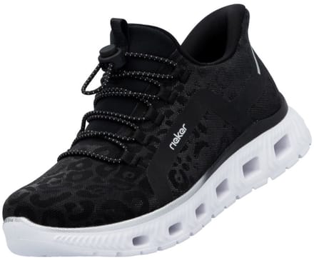Rieker Dames EDINA Sneaker Low Ready2GO M6066-01 Zwart