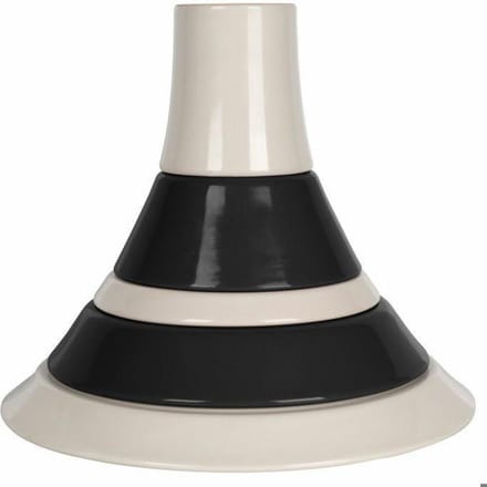 Borden - Benetton - Piramide - 5 stuks - Wit/Zwart - Vaatwasmachinebestendig
