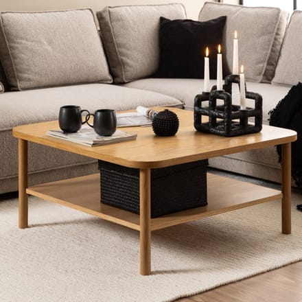 Salontafel Zane Eiken 90cm - Giga Living