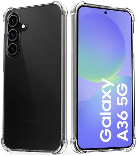 Anti Shock Hoesje Geschikt Voor Samsung Galaxy A36 - ShockProof Silicone Case - Transparant Back Cover