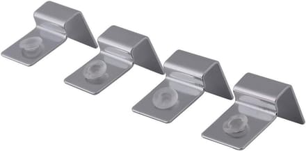 Solidchoice - Set van 4 Aquarium Glasdeksel Klemmen van RVS
