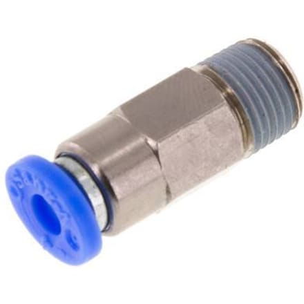4mm & R1/8'' Zelfsluitende Insteekkoppeling Vernikkeld Messing/PBT Buitendraad 0-10 bar [2 Stuks]