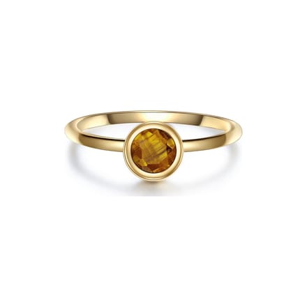 Glanzstücke München Dames-Damesring 925 Zilver Kleur steen 48 Bruin 32021178