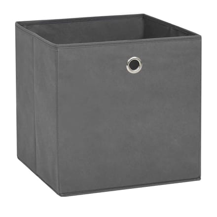 vidaXL - Opbergboxen - 4 - st - 28x28x28 - cm - nonwoven - stof - grijs