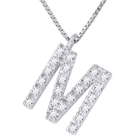 Collar ABC Diamonds 0,12 Cts BRIEF "M" 18K wit