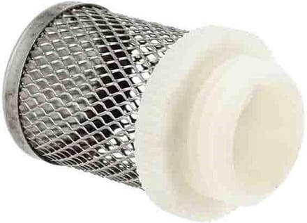RVS filter voor terugslagklep - zuigkorf - 2 Buitendraad