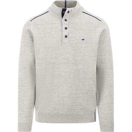 Fynch-Hatton Trui Troyer Zip-Button Licht Grijs / male