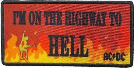 AC/DC - Highway To Hell Flames Patch - Multicolours