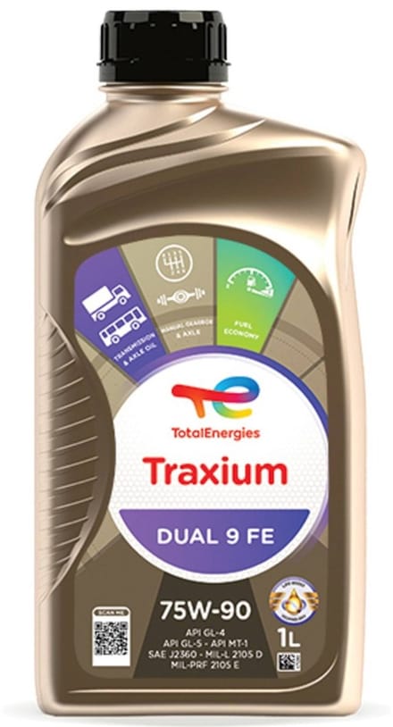 Total Traxium Dual 9 FE 75w90 versnellingsbak olie 1 liter