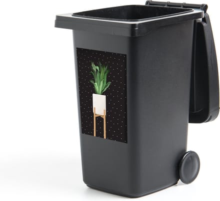 Container sticker Planten - Plantenbak - Wit - 40x60 cm - Kliko sticker