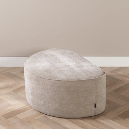 Bronx71® Hocker Neso halve maan stof gemêleerd taupe
