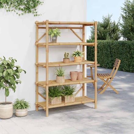 vidaXL - Rek - 5-laags - 100x40x150 - cm - bamboe