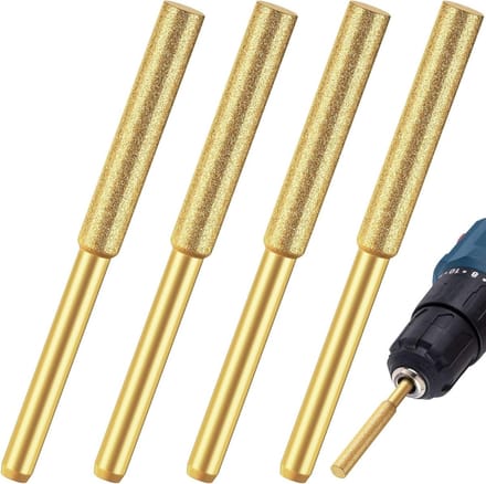 Slijpbits - Metaalvijlen - Metaal slijpen - Titanium gecoat - 4 stuks 4mm - Goud