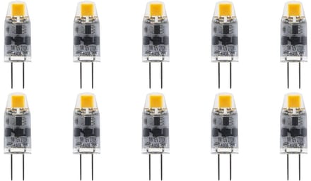 SPL G4 LED Lamp 1W Dimbaar - Warm Wit - 100lm - T10 - 10 Stuks