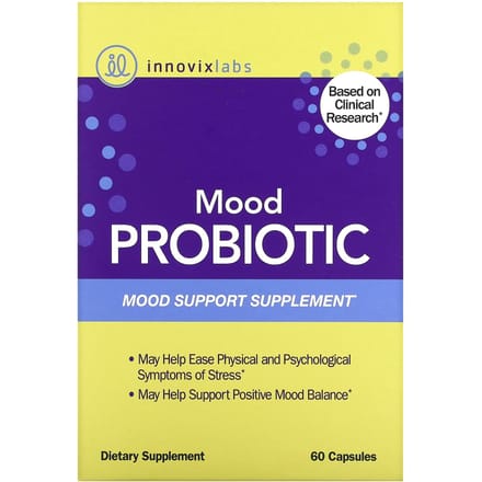 InnovixLabs, Mood Probiotic, complément alimentaire pour le soutien émotionnel, 60 capsules