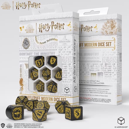 Harry Potter: Hufflepuff Modern Dice Set Black (7ST) - Accessoires