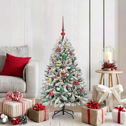 vidaXL - Kunstkerstboom - 120 - cm - 150 - LED's - Warmwit - PVC - en - Staal