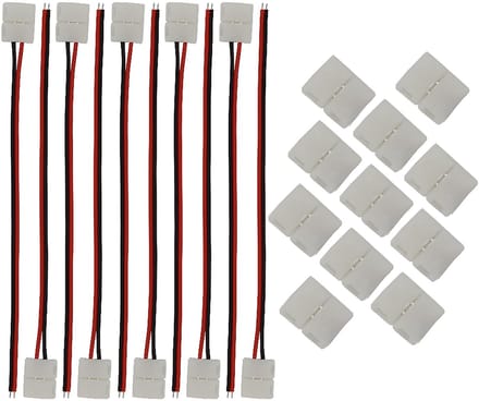 Allecto - 2-polige LEDstrip-connector - Soldeervrij - Geschikt voor 8
