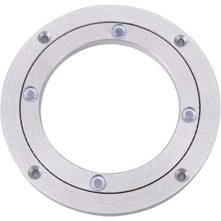 Table à manger ronde à plateau tournant en alliage d'aluminium robuste Type 1 white