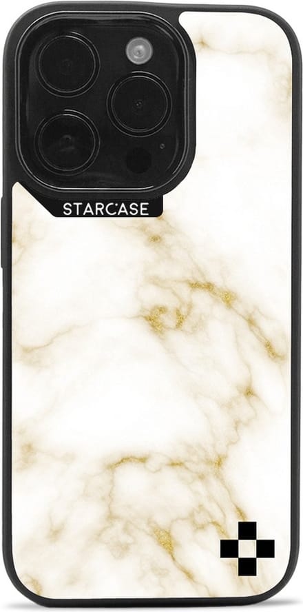 iPhone 13 Pro Max hoesje - magsafe hoesje / Starcase Wit Marmer / Marble White / iPhone hoesje met Magsafe