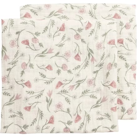 Meyco Baby Flower Swaddle - 2-pack - Pre-washed Hydrofiel - Multicolour - 120x120cm