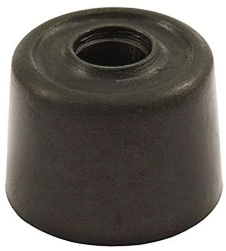 Kleine Zwarte Deurstopper - 4 stuks - Vloer of Muur Gemonteerd - 28mm Diameter