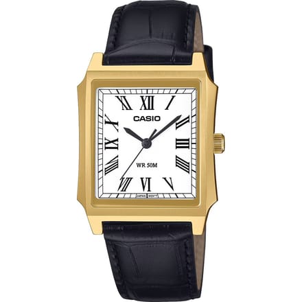 Casio Casio Collection MTP-B190GL-7BVEF Horloge - Leer - Zwart - Ø 32.5 mm