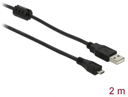 Delock - USB 2.0 A Male naar USB 2.0 Micro Male - 2 m