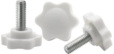 Byshayne- Vleugelschroef M8x35mm - Stergreep - Bevestigingsmethode - Kunststof/Koolstofstaal - 10 Stuks - Handmatig te draaien - Duimschroef