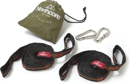 Hammock Daisy Chain Webbing Tree Straps - Black - Eenvoudig Rekken